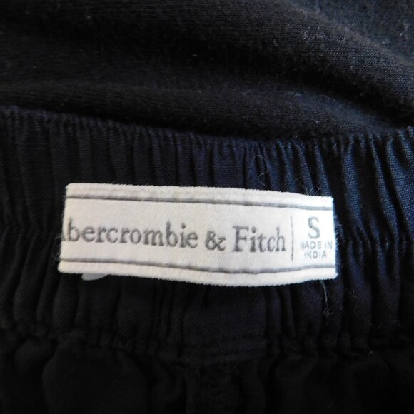 🦌 Abercrombie & Fitch Black Cotton Shorts Size S - Picture 3 of 8